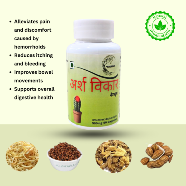 Swasth Kaya Arsh Vikar Capsules – Ayurvedic remedy for hemorrhoids and piles,